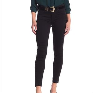 Hudson Krista Ankle Skinny Black Raw Hem Jeans